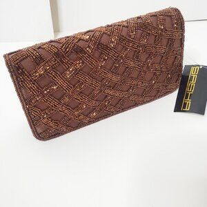 Brown Sequin Evening Clutch Bag – Party Wedding Cocktail – New